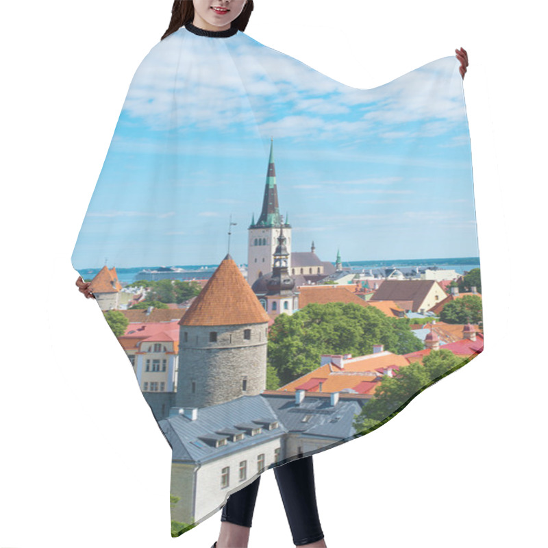 Personality  Summer View Of Old City. Estonia, Tallinn. Hair Cutting Cape