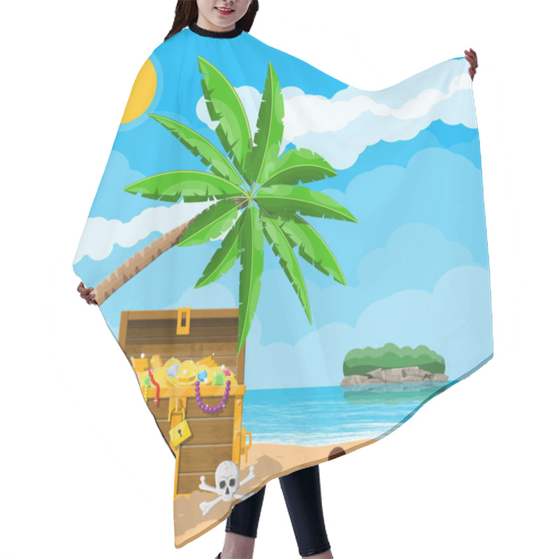 Personality  Pirates Treasure Island With Chest Hair Cutting Cape