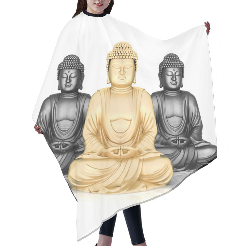 Personality  Gold Statue Of Buddha Hair Cutting Cape