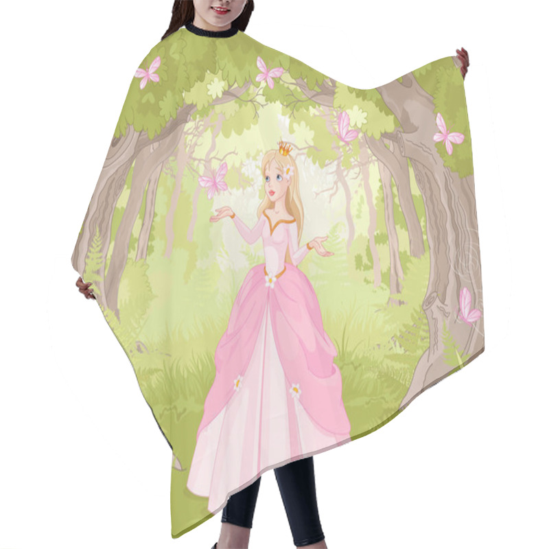 Personality  Charming Princess In Wood Hair Cutting Cape