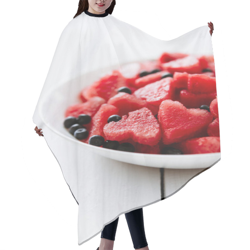 Personality  Pieces Of Watermelon And Hearts Hair Cutting Cape