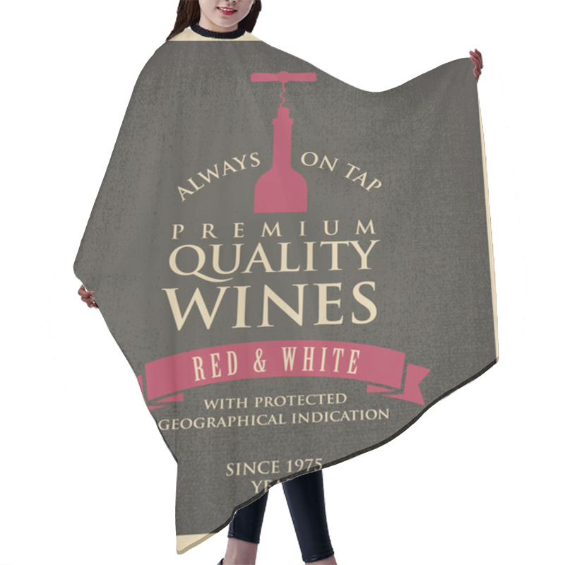 Personality  Wine Banner Hair Cutting Cape