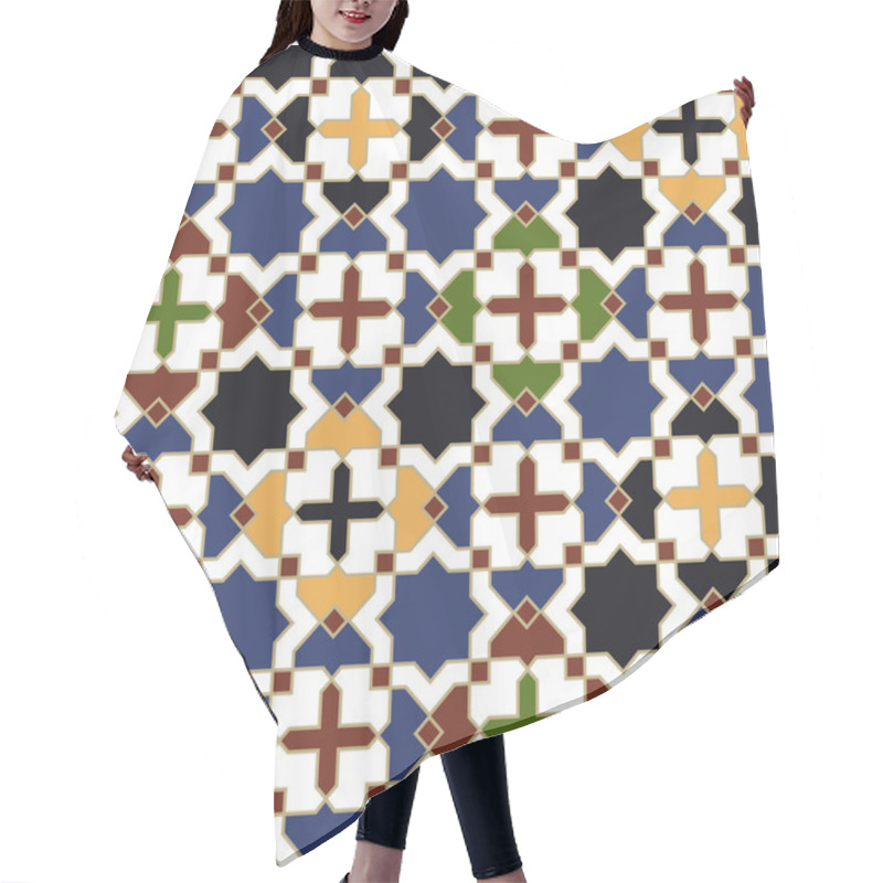 Personality  Seamless Moroccan Islamic Tile Pattern Hair Cutting Cape