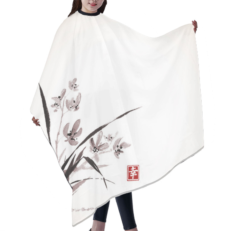 Personality  Wild Orchid On Meadow Hair Cutting Cape