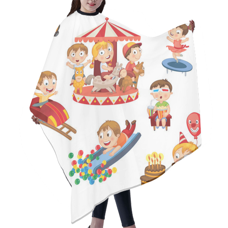 Personality  Amusement Park Hair Cutting Cape