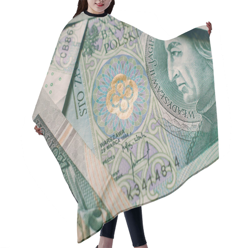 Personality  Polish Currency Money Zloty  Hair Cutting Cape