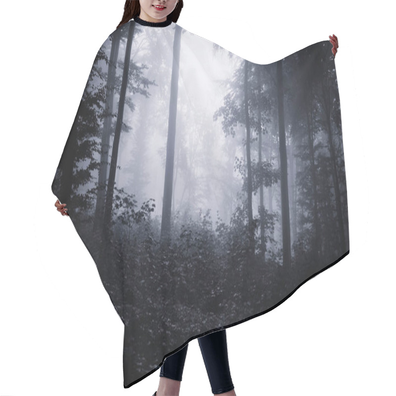 Personality  Forest At Twilight, Surreal Halloween Scenery Hair Cutting Cape