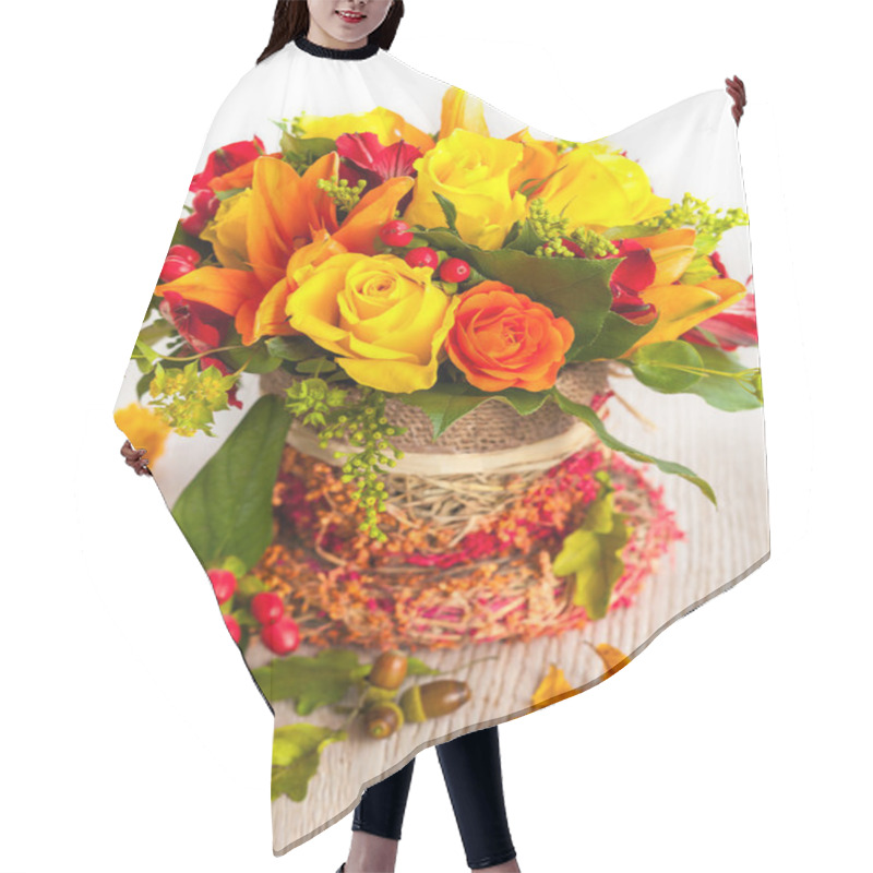 Personality  Basket Of Flowers Hair Cutting Cape