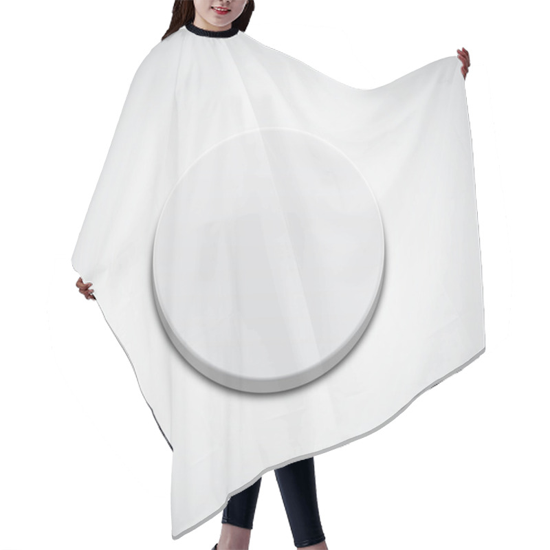 Personality  White Button Hair Cutting Cape