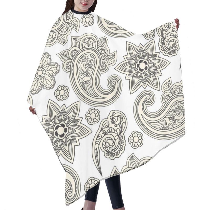 Personality  Vector Seamless Paisley Background, Hair Cutting Cape