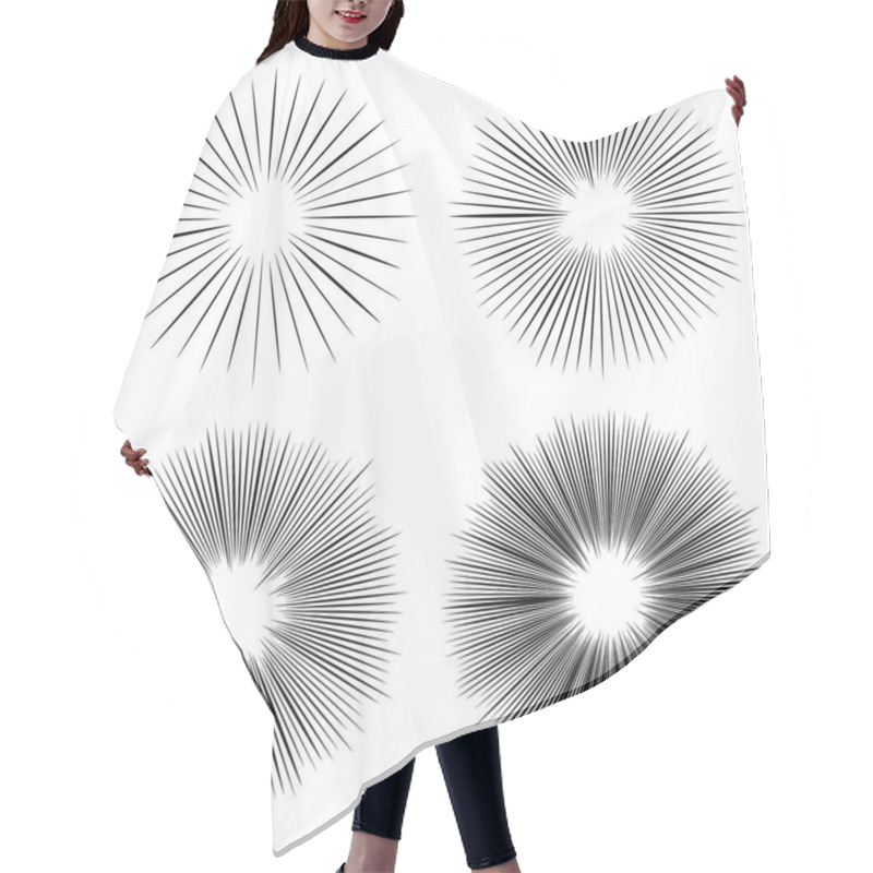 Personality  Abstract Circular Elements Hair Cutting Cape