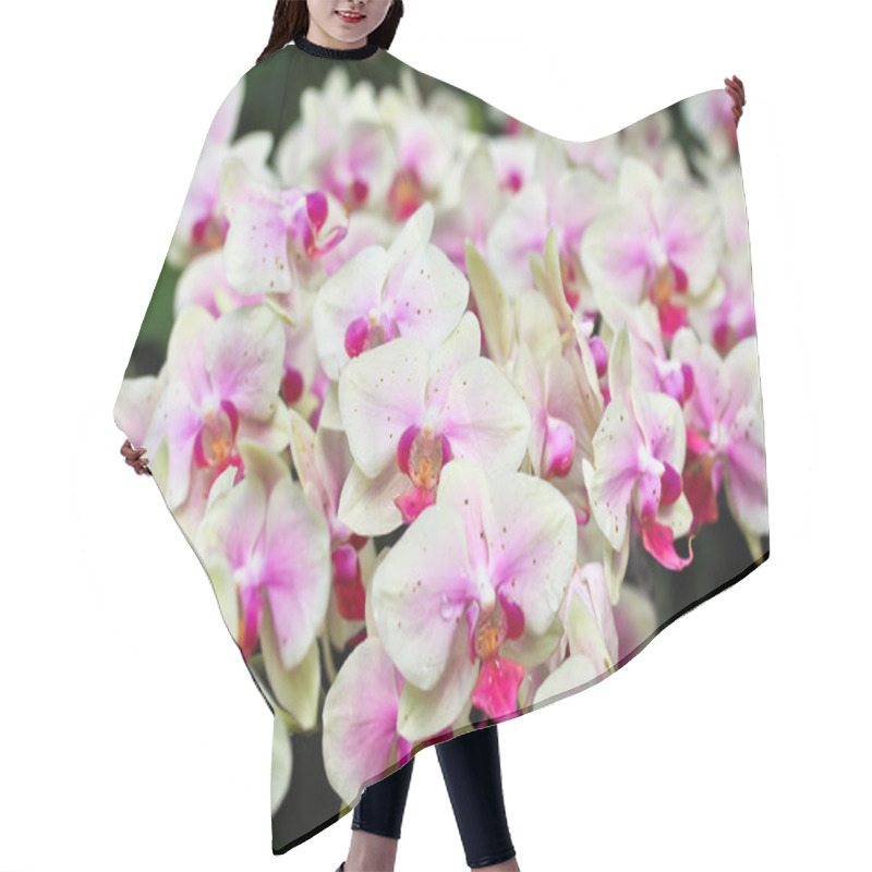 Personality  Beautiful Orchid Flowers Hair Cutting Cape