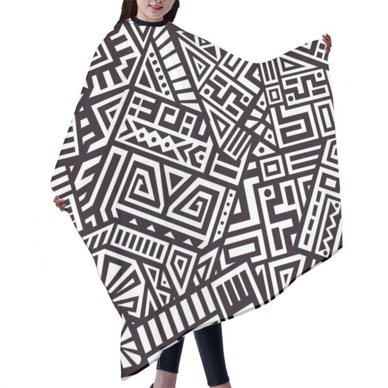 Personality  Aztec Vector Seamless Pattern Hair Cutting Cape