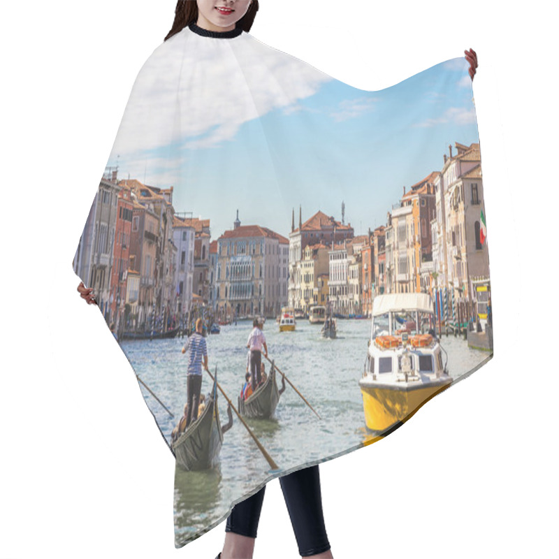 Personality  Gondolas On Canal Grande In Summer Day Hair Cutting Cape