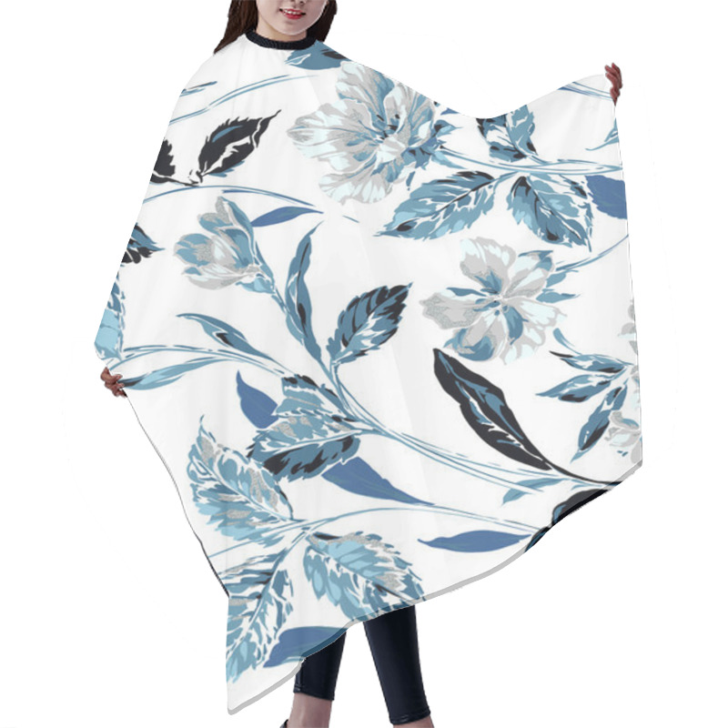 Personality  Flower Pattern Hair Cutting Cape