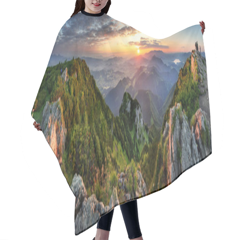 Personality  Mountain Valley During Sunrise. Natural Summer Landscape In Slov Hair Cutting Cape