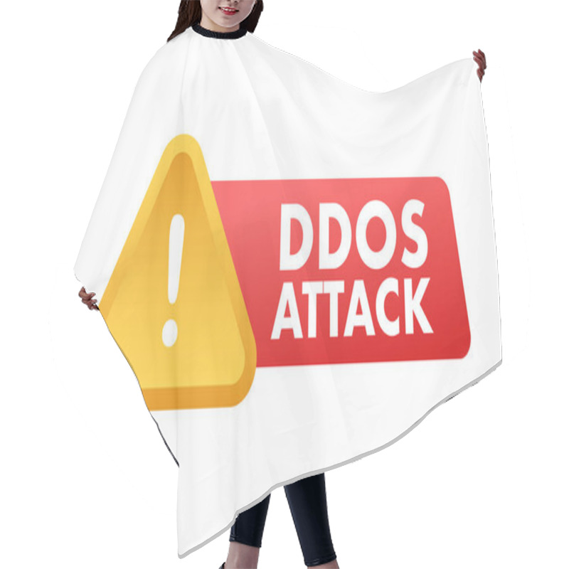 Personality  DDOS Attack, Hacker Bomb. Denial Of Service. Vector Stock Illustration. Hair Cutting Cape