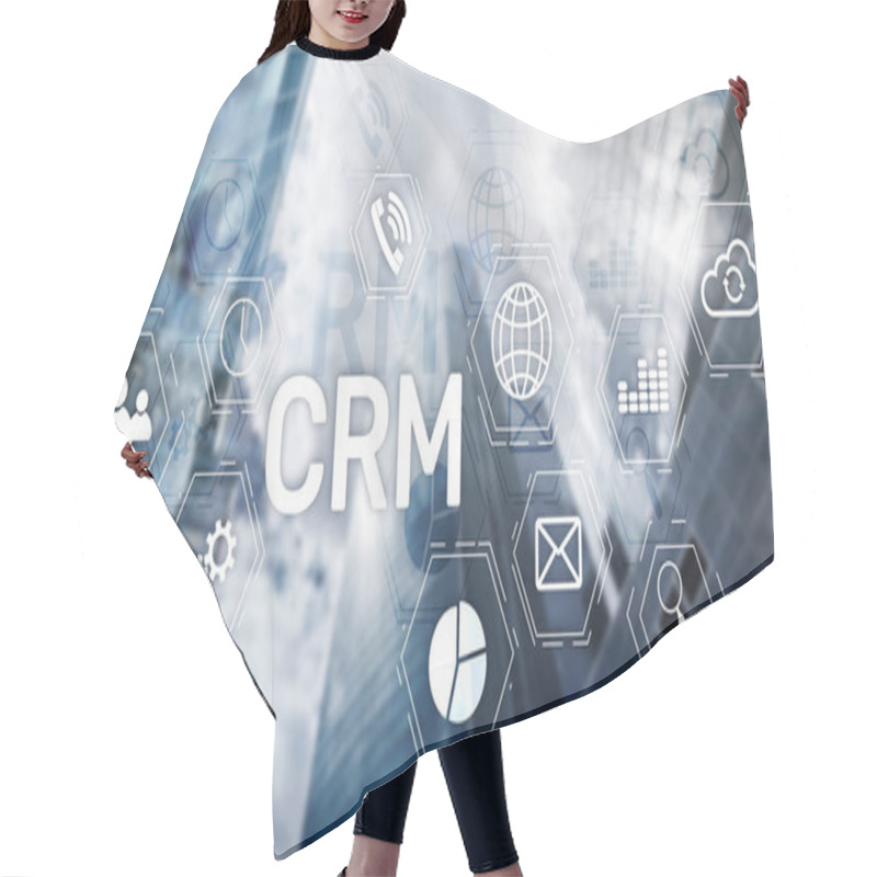 Personality  Business Customer CRM Management Analysis Service Concept. Relationship Management. Hair Cutting Cape