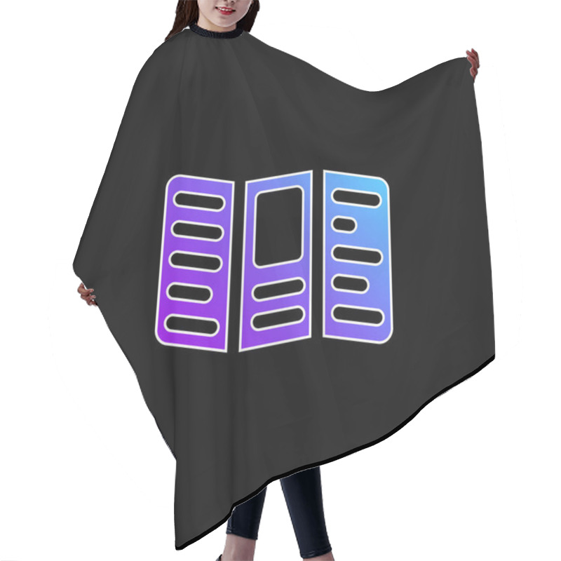 Personality  Booklet Text Blue Gradient Vector Icon Hair Cutting Cape