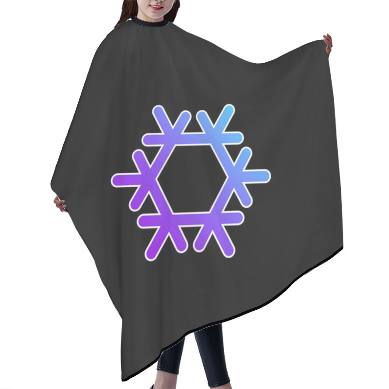 Personality  Air Conditioning Blue Gradient Vector Icon Hair Cutting Cape