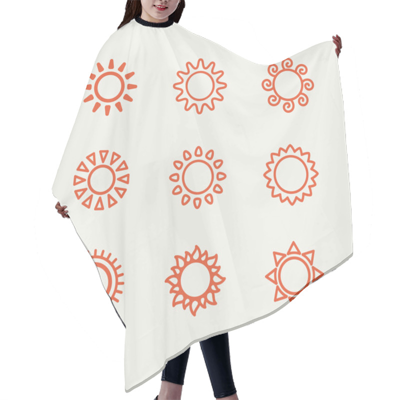 Personality  Set With Icons - The Sun Hair Cutting Cape