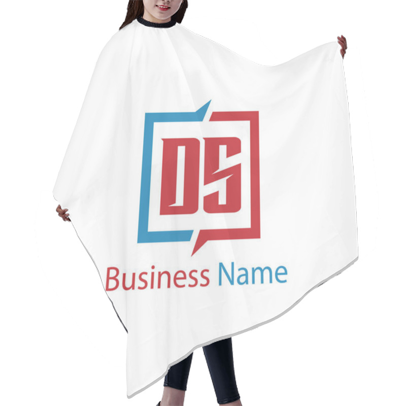 Personality  Initial Letter DS Logo Template Design Hair Cutting Cape