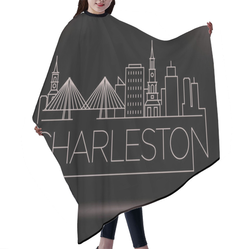 Personality  Charleston Linear City Skyline  Hair Cutting Cape