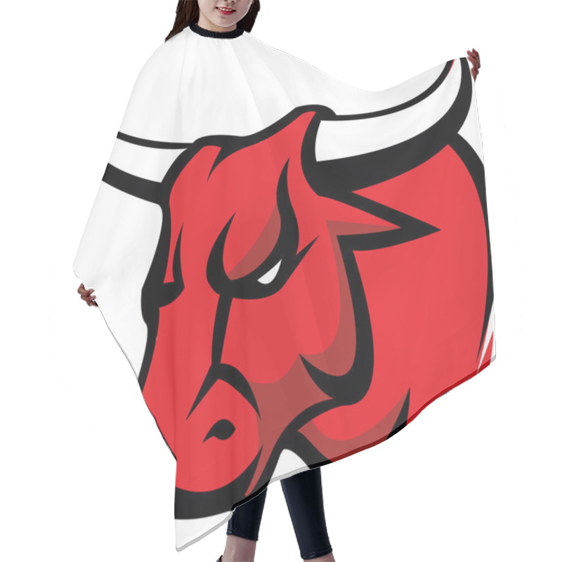 Personality  Bull Head Illustration Design Hair Cutting Cape