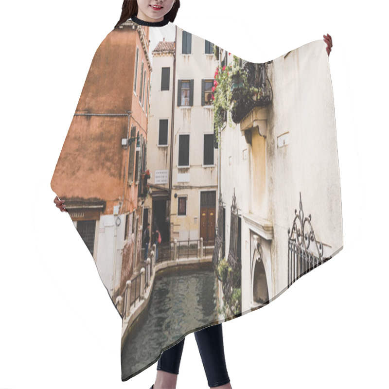 Personality  VENICE, ITALY - SEPTEMBER 24, 2019: Canal And Ancient Building In Venice, Italy  Hair Cutting Cape