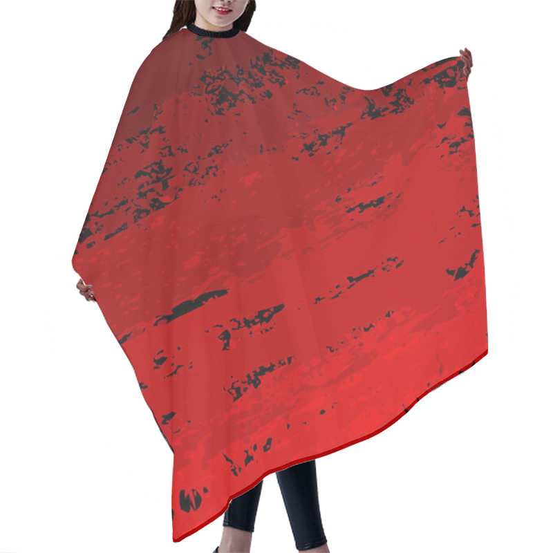 Personality  Red Grunge Backdrop Hair Cutting Cape