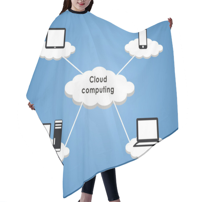 Personality  Cloud Computing Hair Cutting Cape