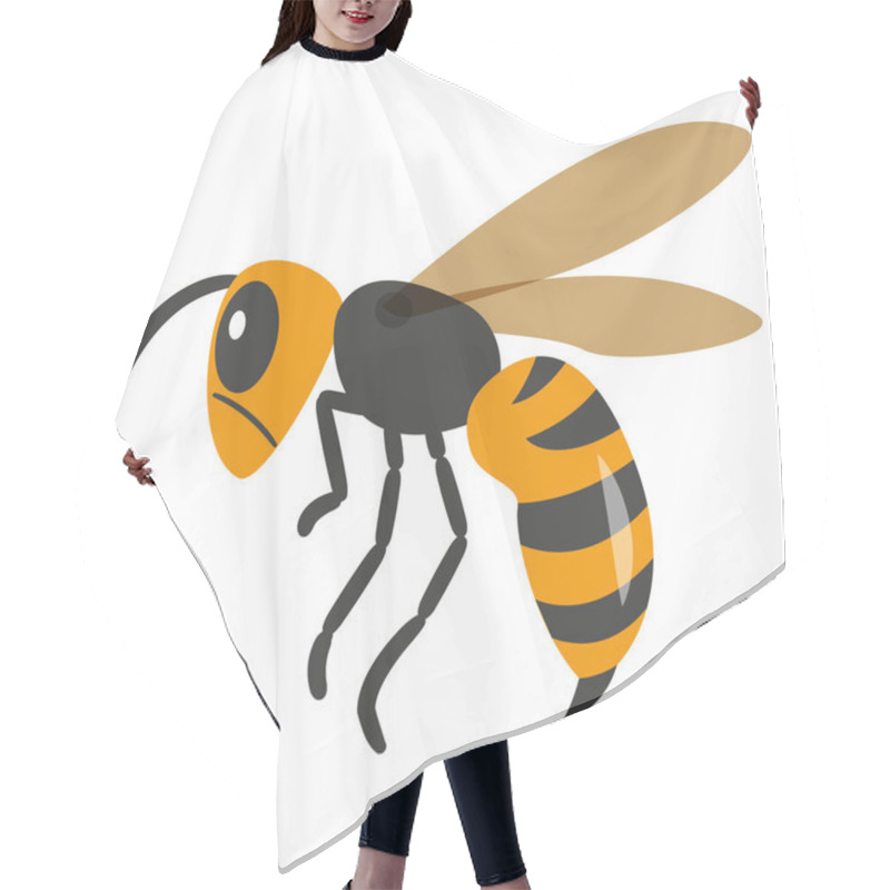 Personality  Hornet Illustration On White Background. Hair Cutting Cape