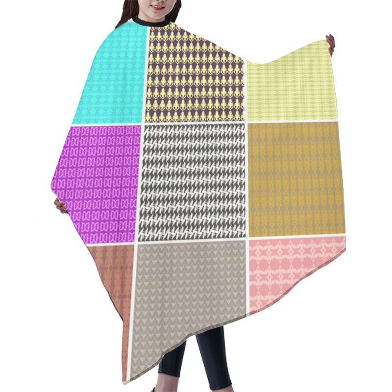 Personality  Set 9 Patterns Seamlessly Hair Cutting Cape