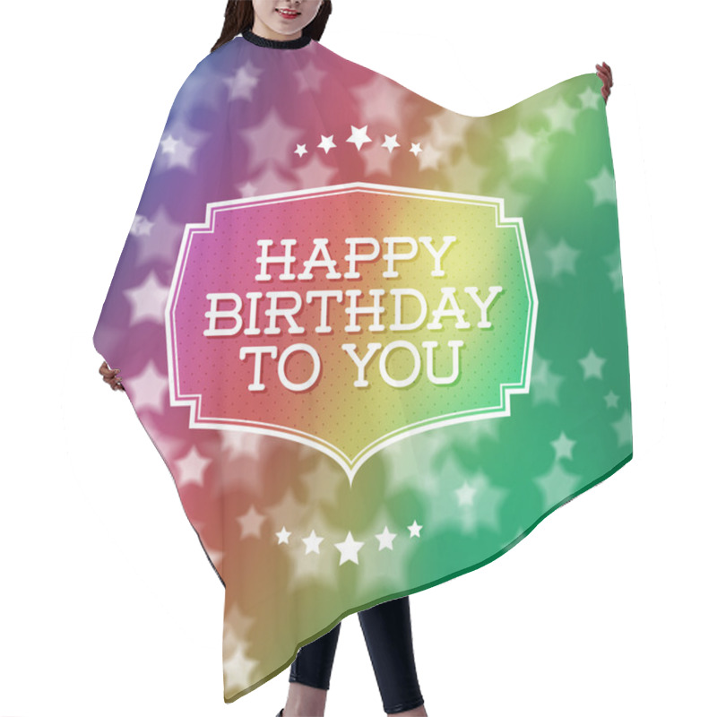 Personality  Happy Birthday Poster Vector Illustration   Hair Cutting Cape