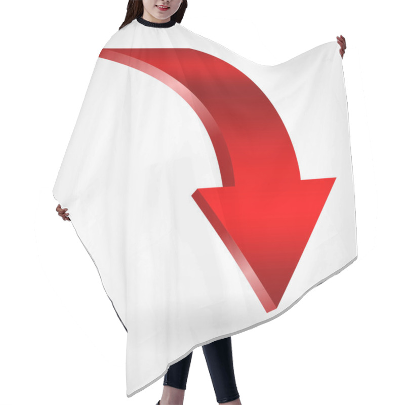 Personality  Red Declining Arrow As Symbol Of Financial Crisis Hair Cutting Cape