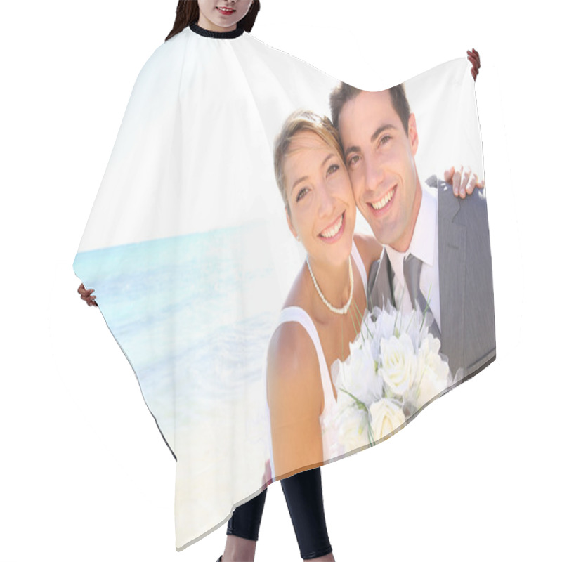 Personality  Just Married Couple Hair Cutting Cape