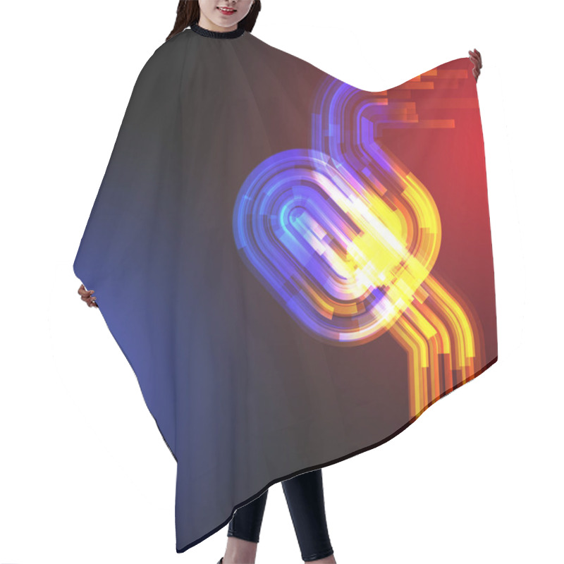 Personality  Techno Geometric Vector Circle Modern Science Abstract Background Hair Cutting Cape