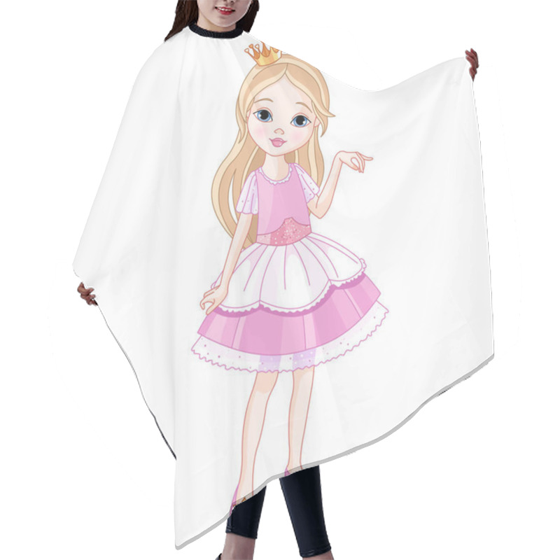 Personality  Cartoon Beautiful Princess, Vector Illustration Hair Cutting Cape