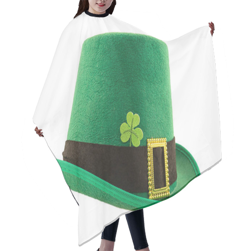 Personality  St Patrick Hat Green Retro Derby Clover Plaque Decoration Traditional Clothing White Background Hair Cutting Cape