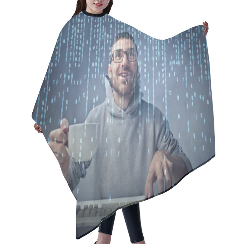 Personality  Programmer Hair Cutting Cape