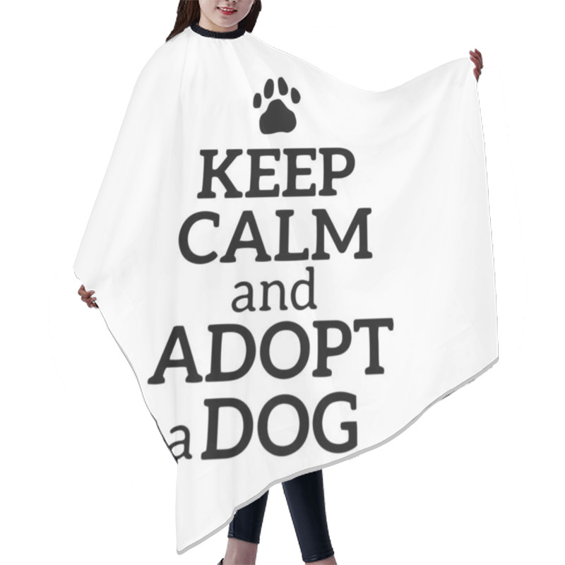 Personality  Vector Lettering With Saying About Dog Adoption. Don't Shop, Adopt. Modern Calligraphy Phrases On Isolated Background. Hair Cutting Cape