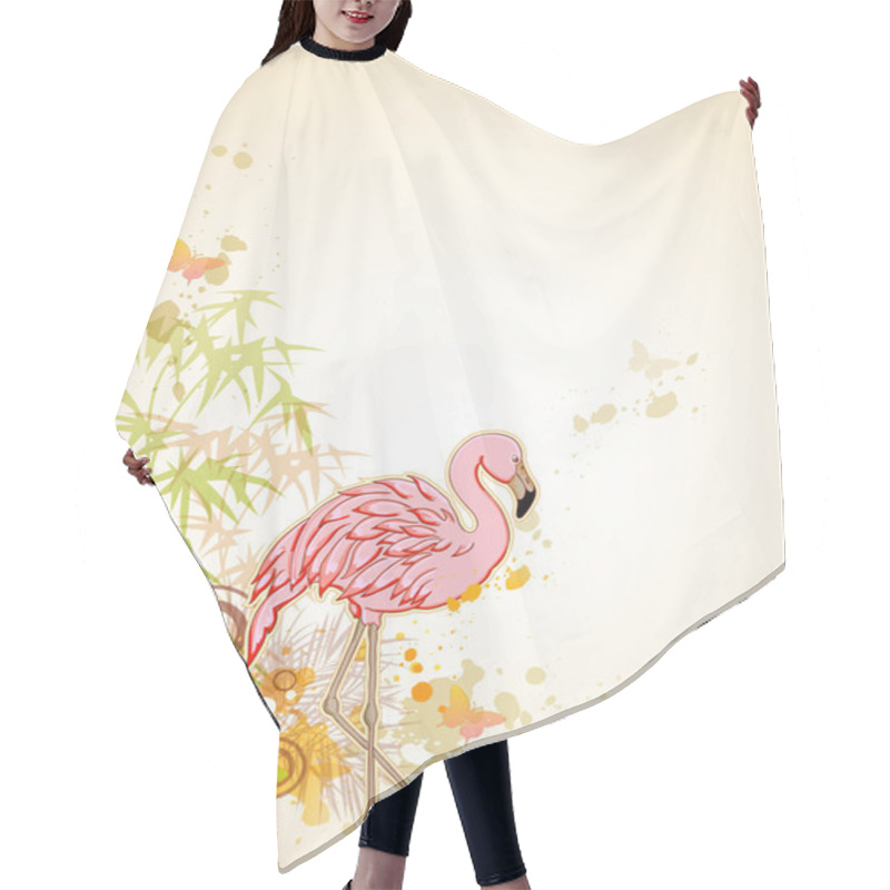 Personality  Pink Flamingo Hair Cutting Cape