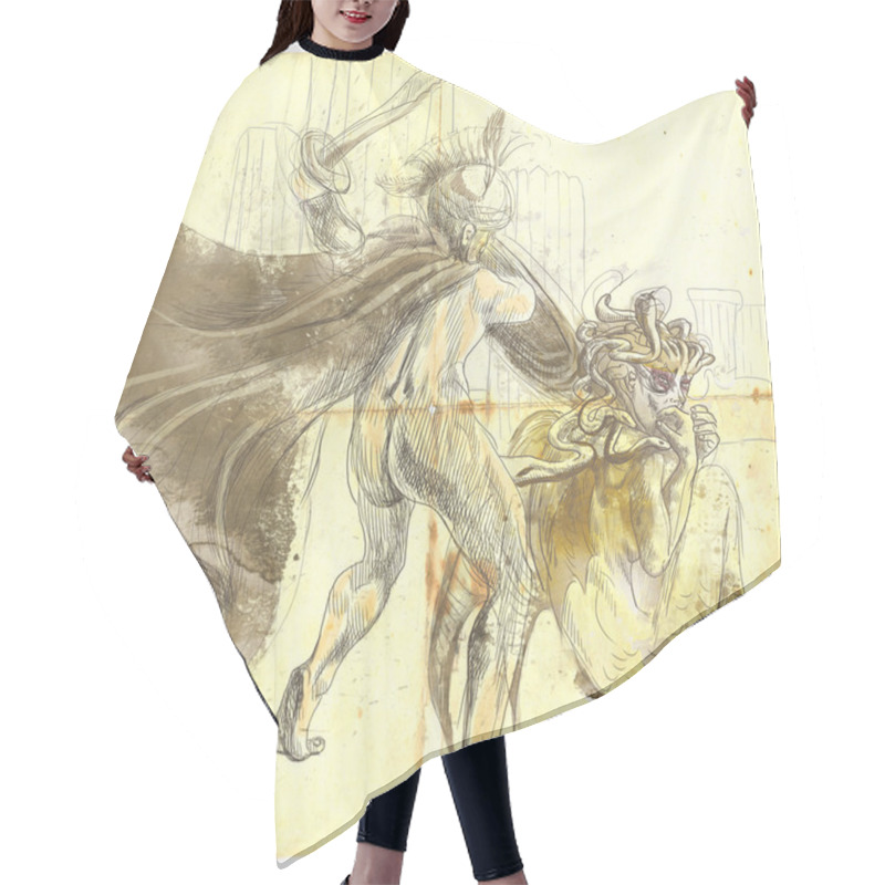 Personality  Perseus And Medusa Hair Cutting Cape