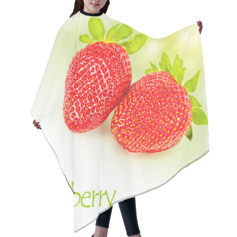 Personality  Fresh Strawberries Border Hair Cutting Cape