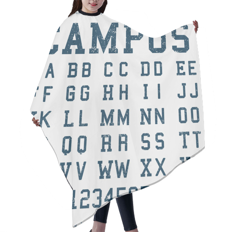 Personality  College Font Alphabet Hair Cutting Cape