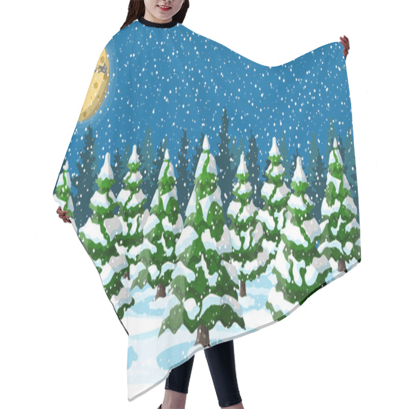 Personality  Winter Christmas Background Hair Cutting Cape