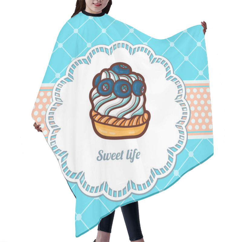 Personality  Cake Cards Template. Hair Cutting Cape