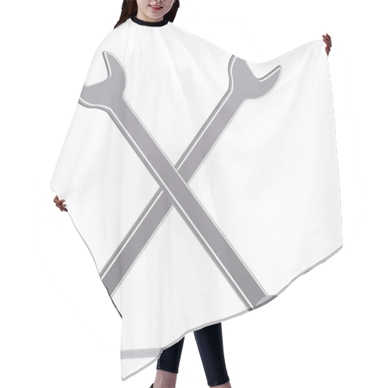 Personality  Illustration Of Wrenches Hair Cutting Cape