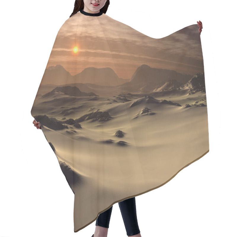 Personality  Fantasy Landscape Hair Cutting Cape