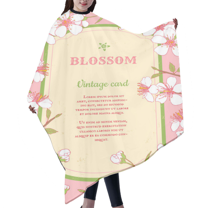 Personality  Cherry Blossom Hair Cutting Cape